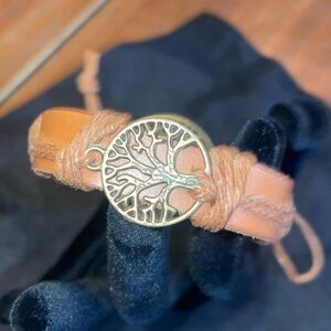 Tree of Life Genuine Leather Bracelet Stainless Steel Emblem 🆕FAVORITE 5Star 🔥